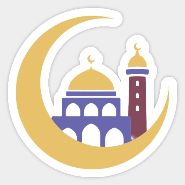 mosque design Sticker by Medotshirt